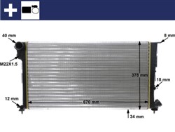 Variklio radiatorius MAHLE CR 471 000S