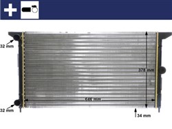 Variklio radiatorius MAHLE CR 607 000S