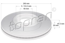 Brake disc HP820 603