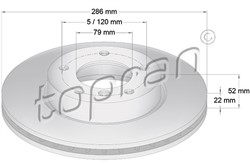 Brake disc HP500 563