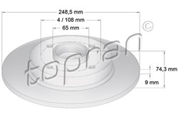 Brake disc HP722 599