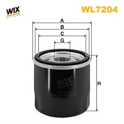 Спортивний масляний фільтр WIX FILTERS WL7204WIX