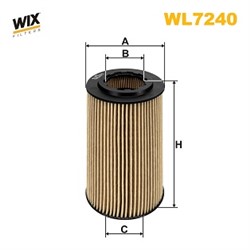 Спортивний масляний фільтр WIX FILTERS WL7240WIX