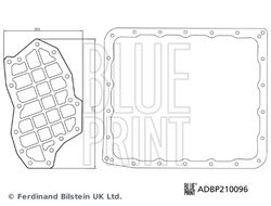 BLUE PRINT Automaatkäigukasti hüdraulikafiltri komplekt ADBP210096_2