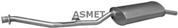 Izpūtēja aizmugurējais klusinātājs ASMET ASM12.021