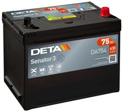 Akumulators DETA PREMIUM DA754 12V 75Ah 630A (270x173x222)_0