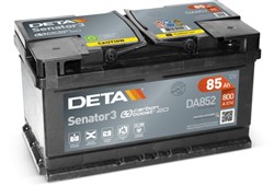 Akumulators DETA SENATOR3 DA852 12V 85Ah 800A (315x175x175)_0