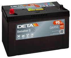 Akumulators DETA SENATOR3 DA955 12V 95Ah 800A (306x173x222)_0