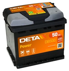 Akumulators DETA POWER DB500 12V 50Ah 450A (207x175x190)_0