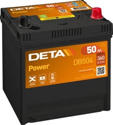 Akumulators DETA POWER DB504 12V 50Ah 360A (200x173x222)_0