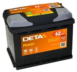 Akumulators DETA POWER DB620 12V 62Ah 540A (242x175x190)_0
