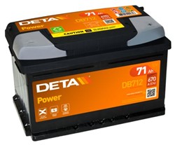 Akumulators DETA POWER DB712 12V 71Ah 670A (278x175x175)_0