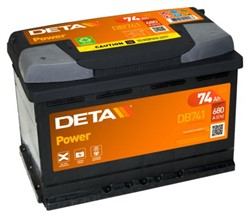 Akumulators DETA POWER DB741 12V 74Ah 680A (278x175x190)_0