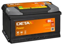 Akumulators DETA POWER DB802 12V 80Ah 700A (315x175x175)