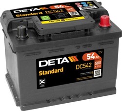 Akumulators DETA STANDART DC542 12V 54Ah 500A (242x175x175)_0