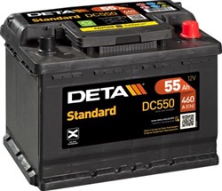 Akumulators DETA STANDART DC550 12V 55Ah 460A (242x175x190)_0