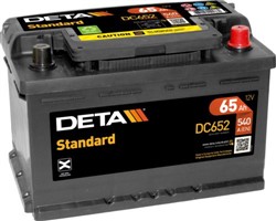 Akumulators DETA STANDART DC652 12V 65Ah 540A (278x175x175)_0
