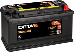Akumulators DETA STANDART DC900 12V 90Ah 720A (353x175x190)_0