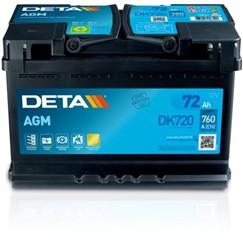 Akumulators DETA START&STOP AGM DK720 12V 72Ah 760A (278x175x190)_0