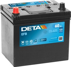 Akumulators DETA START&STOP EFB DL605 12V 60Ah 520A (230x173x222)_0