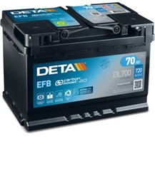 Akumulators DETA START&STOP EFB DL700 12V 70Ah 760A (278x175x190)_0