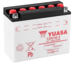 Akumulator motocyklowy YUASA 12N18-3 YUASA 12V 18,9Ah 140A P+