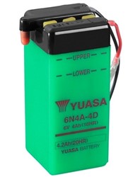 Akumulator motocyklowy YUASA 6N4A-4D YUASA 6V 4,2Ah P+