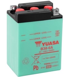 Akumulator motocyklowy YUASA B38-6A YUASA 6V 13,7Ah P+_3
