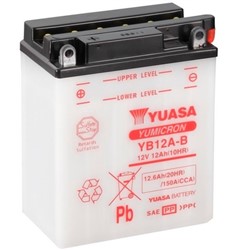 Akumulator motocyklowy YUASA YB12A-B YUASA 12V 12,6Ah 150A L+_3