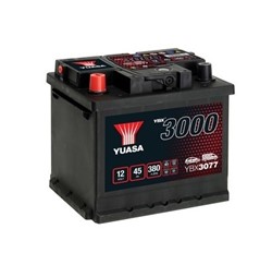 Akumulators YUASA YBX3000 SMF YBX3077 12V 45Ah 380A (207x175x190)_3