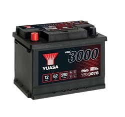 Akumulators YUASA YBX3000 SMF YBX3078 12V 62Ah 550A (243x175x190)_3