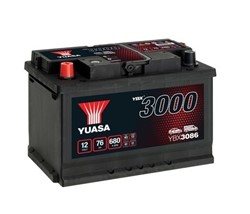Akumulators YUASA YBX3000 SMF YBX3086 12V 76Ah 680A (278x175x190)_3