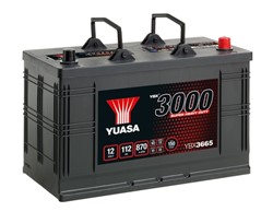 Akumulators YUASA 3000 Series Super Heavy Duty YBX3665 12V 112Ah 870A (346x173x236)_3