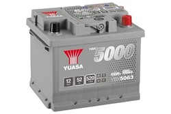 Akumulators YUASA YBX5000 Silver High Performance SMF YBX5063 12V 52Ah 520A (207x175x175)_0