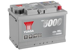 Akumulators YUASA YBX5000 Silver High Performance SMF YBX5096 12V 80Ah 740A (278x175x190)_3
