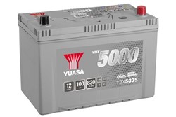 Akumulators YUASA YBX5000 Silver High Performance SMF YBX5335 12V 100Ah 830A (303x173x225)_3