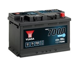 Akumulators YUASA START&STOP EFB; YBX7000 EFB Start Stop Plus YBX7096 12V 75Ah 700A (278x175x190)_3