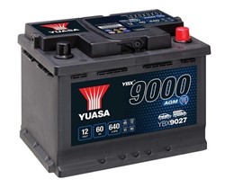 Akumulators YUASA START&STOP AGM; YBX9000 AGM Start Stop Plus YBX9027 12V 60Ah 640A (242x175x190)_3