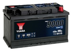Akumulators YUASA START&STOP AGM; YBX9000 AGM Start Stop Plus YBX9115 12V 80Ah 800A (317x175x190)_3